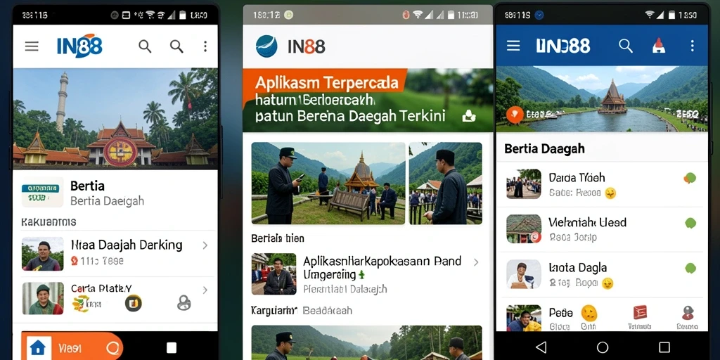 Tampilan antarmuka IN88 yang sederhana dan informatif.