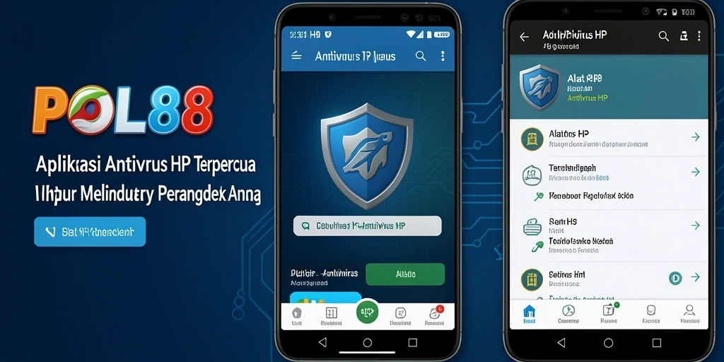 Screenshot tampilan antarmuka aplikasi Antivirus HP POL88 yang informatif.