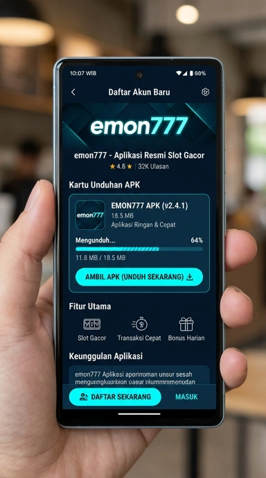 Tampilan halaman APK emon777