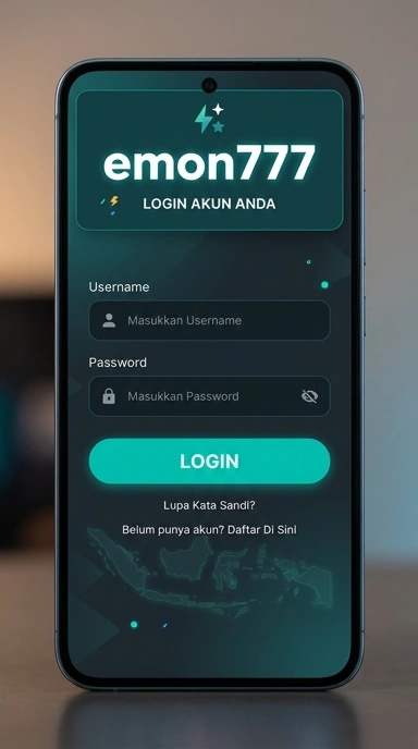 Tampilan halaman login emon777