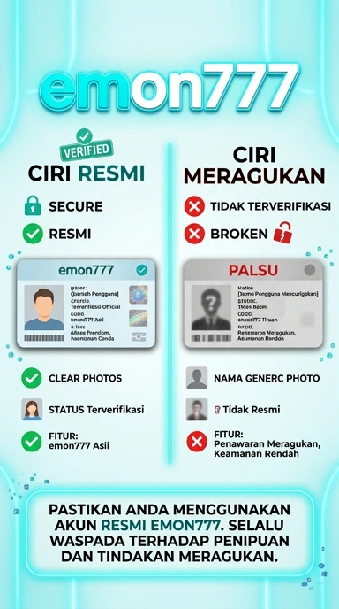 Tampilan kanal resmi emon777